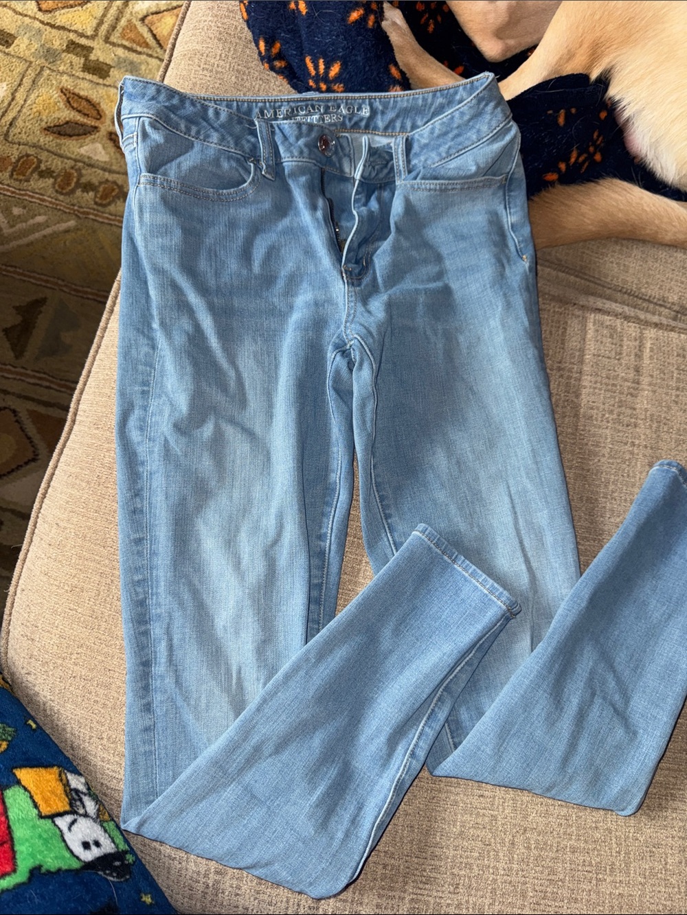 American Eagle Light Blue Women’s Skinny Jeans - Stretch Denim